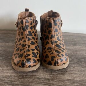 Toddler leopard print booties